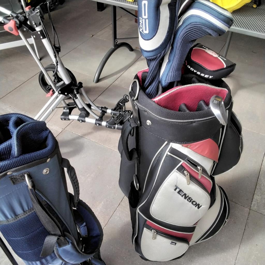 Golfset cobra beginners. Easyfold golftrolley. Tas merk tens, Sport en Fitness, Golf, Ophalen of Verzenden, Tas