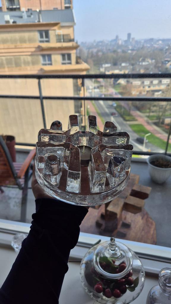 Vintage Brutalistisch Glazen Rechaud Georg Schutte Georgshüt, Antiek en Kunst, Ophalen