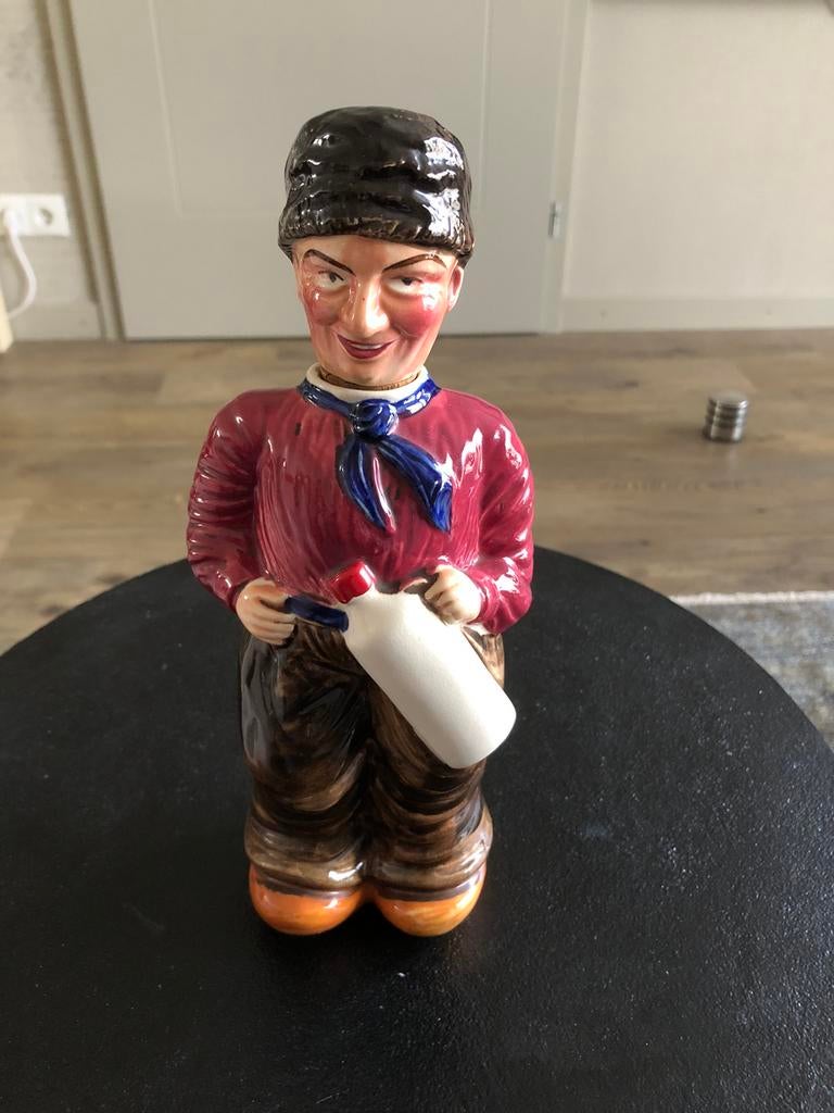 Jenever kruikje Volendamse visser Jaren ‘70, Ophalen of Verzenden, Gebruikt