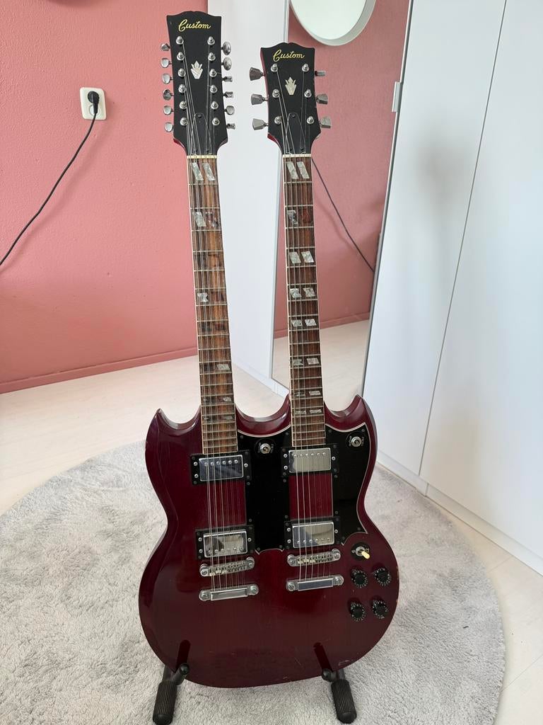 Vintage Double Neck 6/12 - Made in Japan - Project, Ophalen, Gebruikt, Solid body, Overige merken