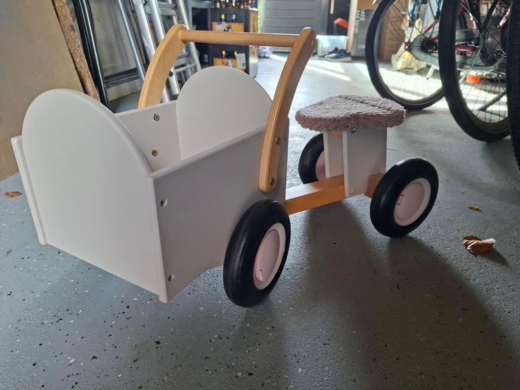 Mini Kinder Bakfietsje Beige met Fluffy Zadel, Fietsen en Brommers, Ophalen, Gebruikt, 1 kind, Overige merken