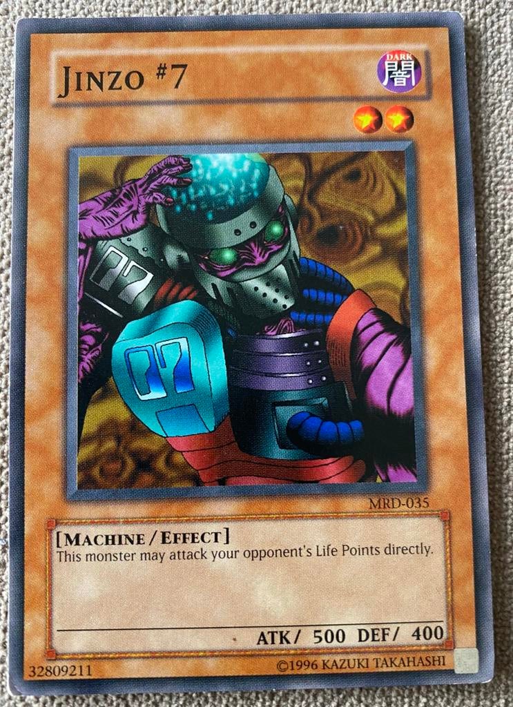 Yu-Gi-Oh! Jinzo “7 MRD Old US Print !, Hobby en Vrije tijd, Verzamelkaartspellen | Yu-gi-Oh!, Ophalen of Verzenden, Gebruikt, Losse kaart