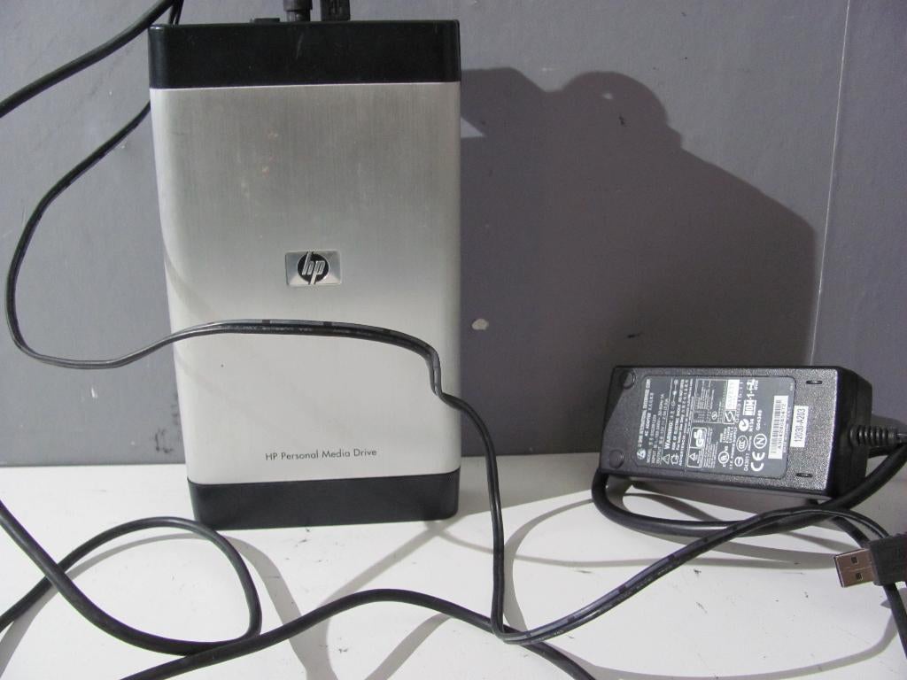 HP externe schijf 160gb met benodigde kabels type:hp, HP Hewlett Packard, HDD, Ophalen of Verzenden, Zo goed als nieuw