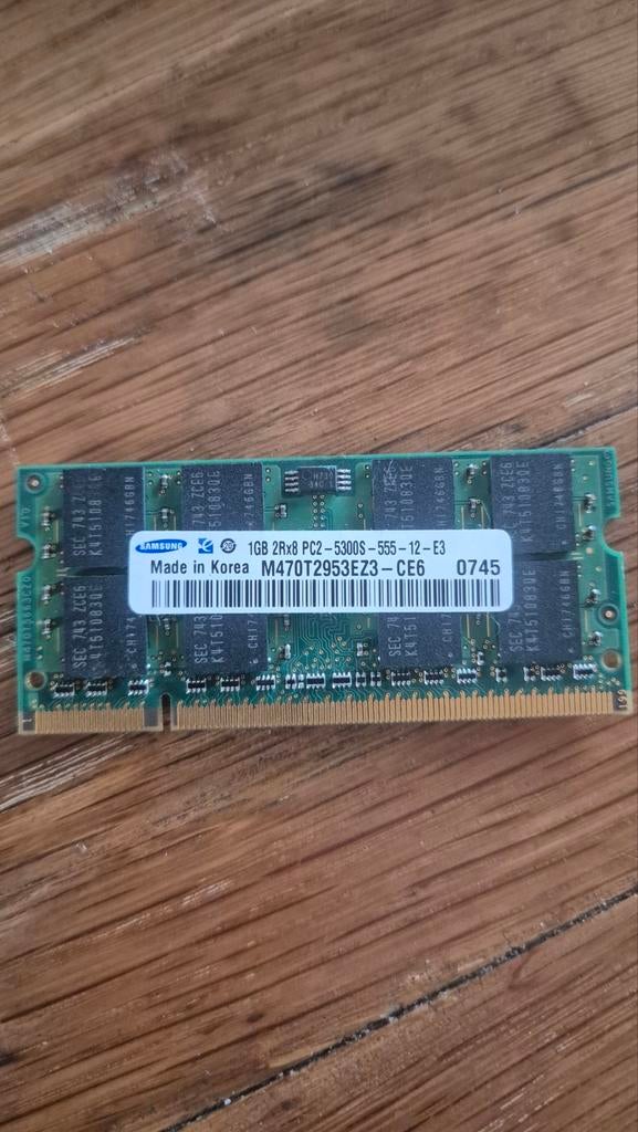 Samsung 1GB PC2-5300S RAM geheugen, Ophalen of Verzenden, DDR2, Desktop