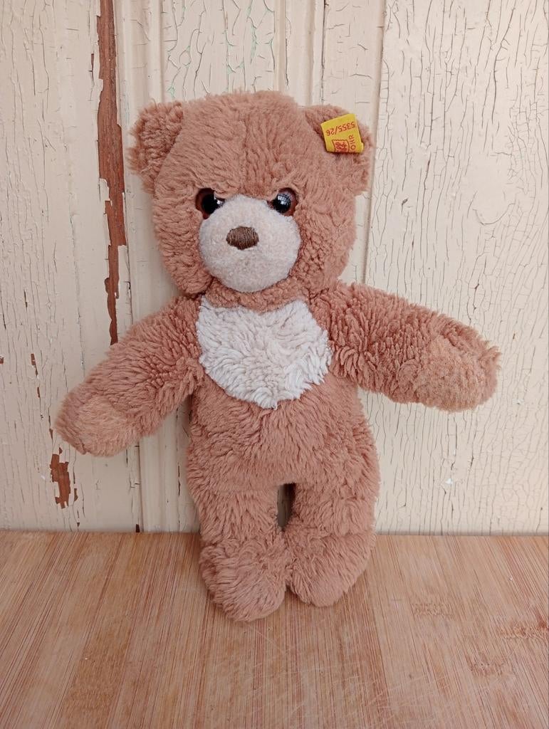 Steiff cosy beer vintage bruin beige jaren 80, Verzamelen, Ophalen of Verzenden, Gebruikt, Stoffen beer, Steiff