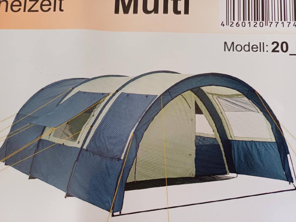 Tunneltent 4-persoons, Ophalen, Nieuw, Tot en met 4