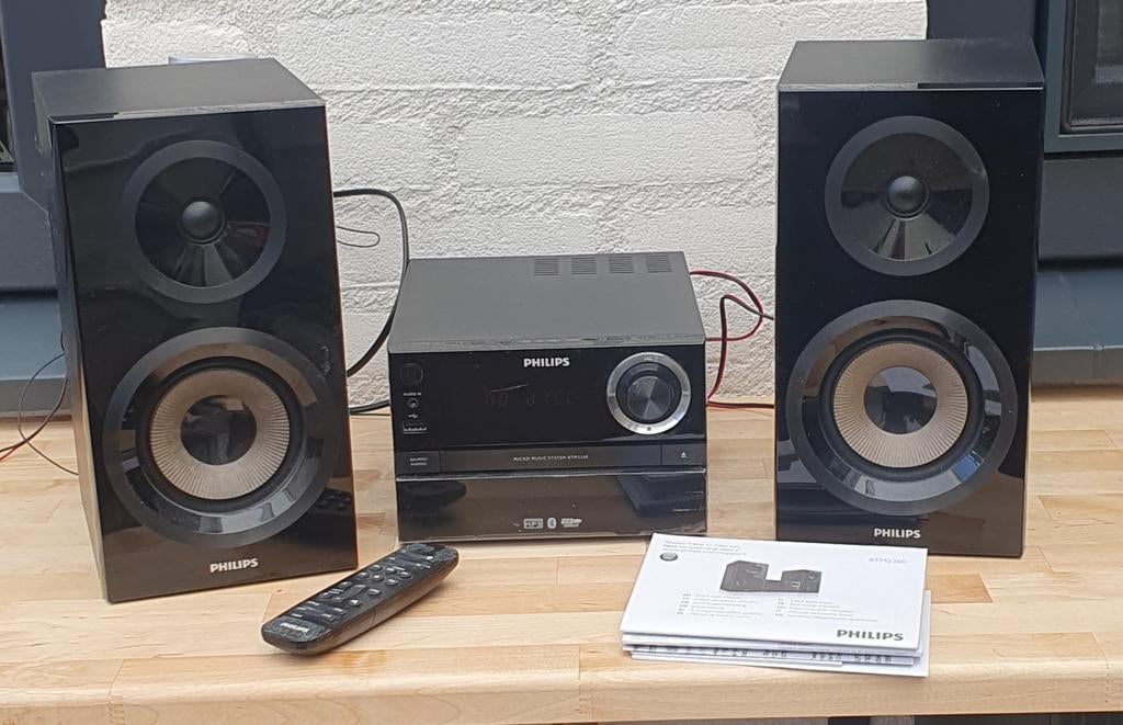 Te koop Philips BTM2360 - Microset met Bluetooth - Zwart, Audio, Tv en Foto, Stereo-sets, Zo goed als nieuw, Philips, Microset