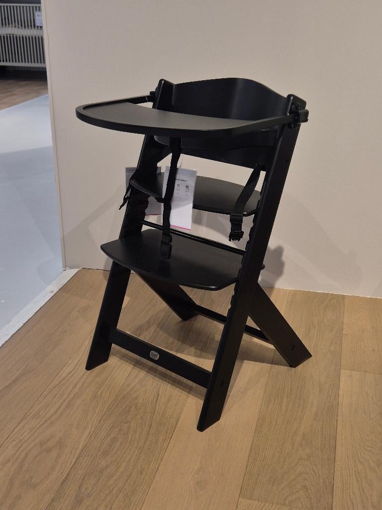 TWF Boris Meegroeistoel - Zwart, Ophalen, Zo goed als nieuw, Meegroeistoel, Afneembaar eetblad