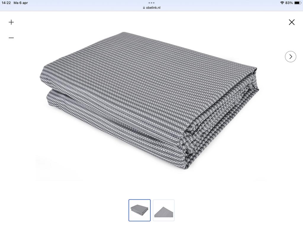 Grondzeil 2.5x5.00 mtr grijs/bordeauxrood, Ophalen, Gebruikt