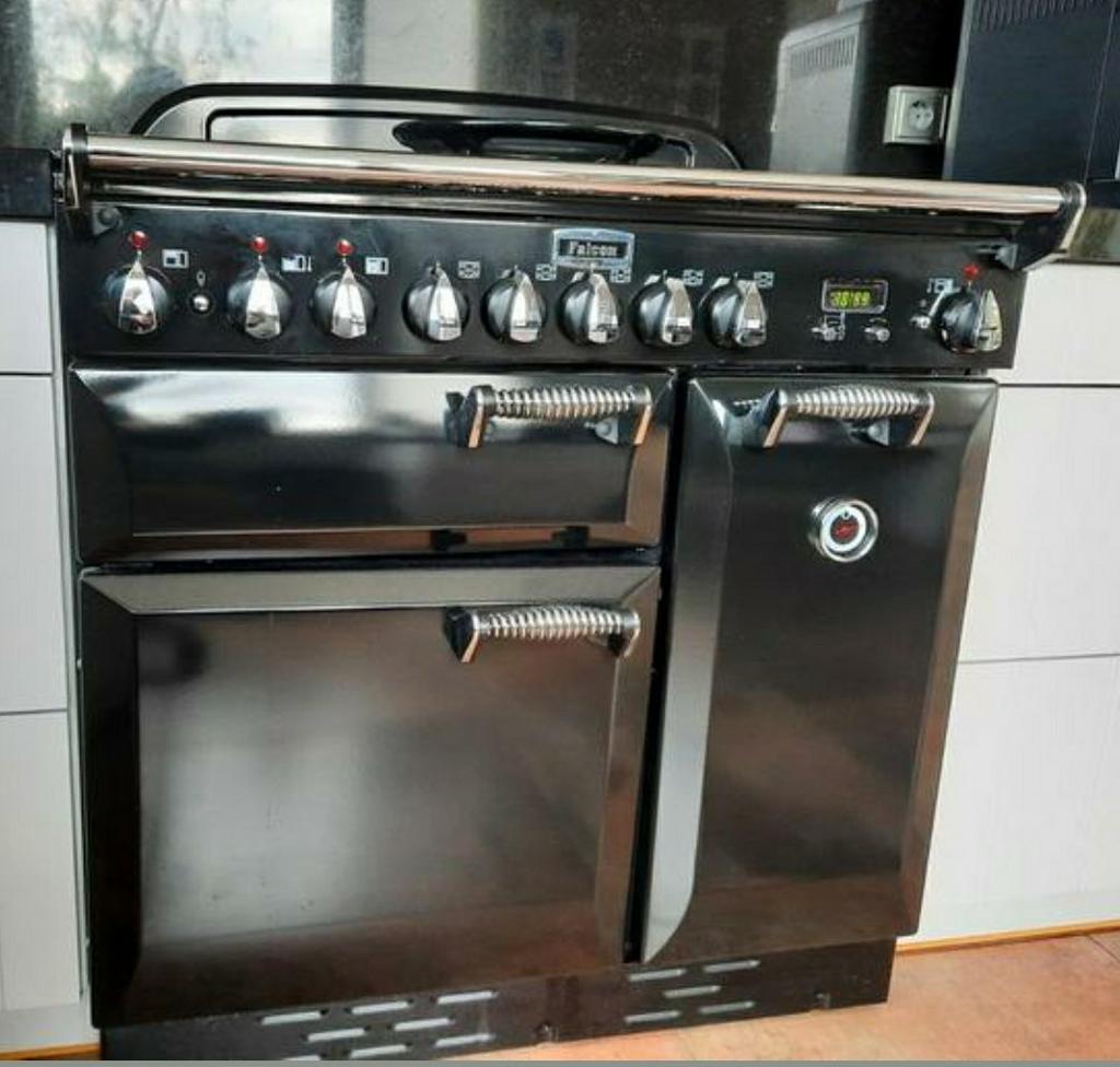 Inductie fornuis Falcon Elan 90cm breed, Witgoed en Apparatuur, Fornuizen, Ophalen, 60 cm of meer, Gas, Vrijstaand