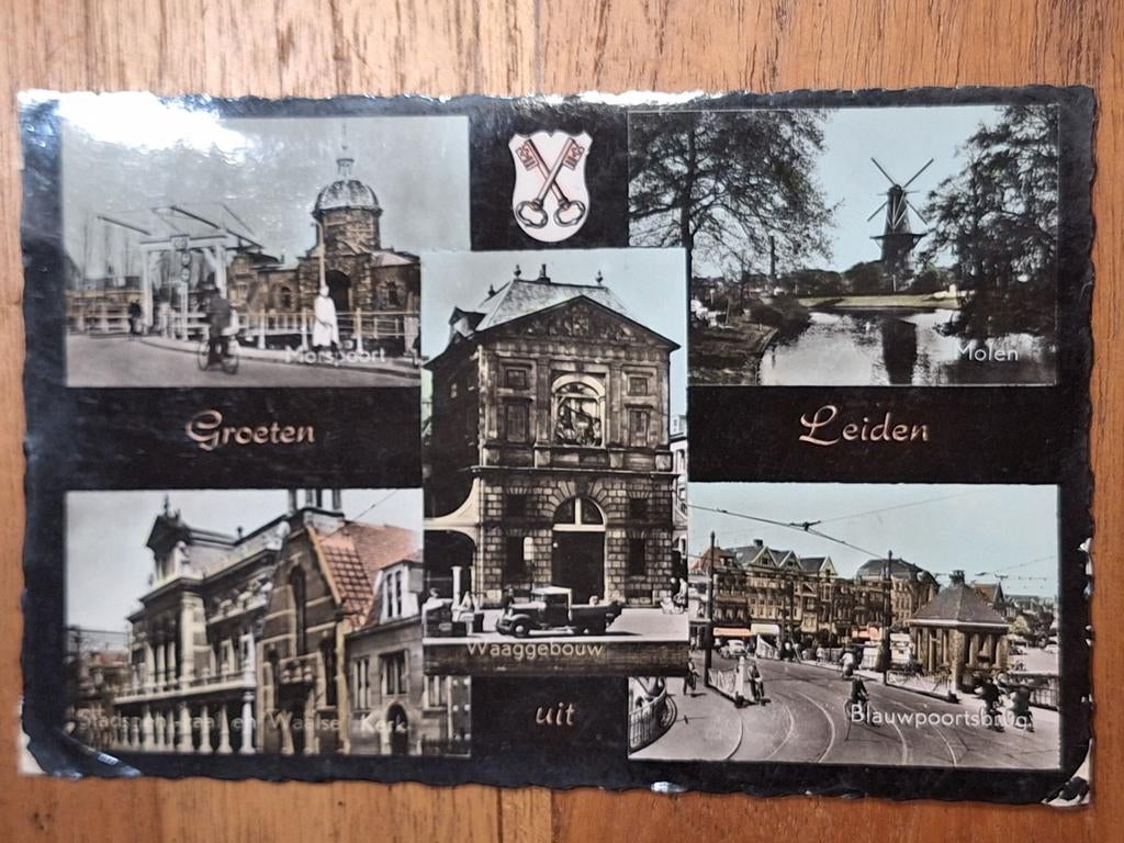 Fotokaart Leiden, Ophalen of Verzenden, Gelopen, Zuid-Holland