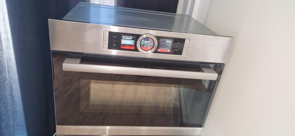 Luxe Combi magnetron van Bosch., Zo goed als nieuw, Oven met grill, Inbouw, Hete lucht