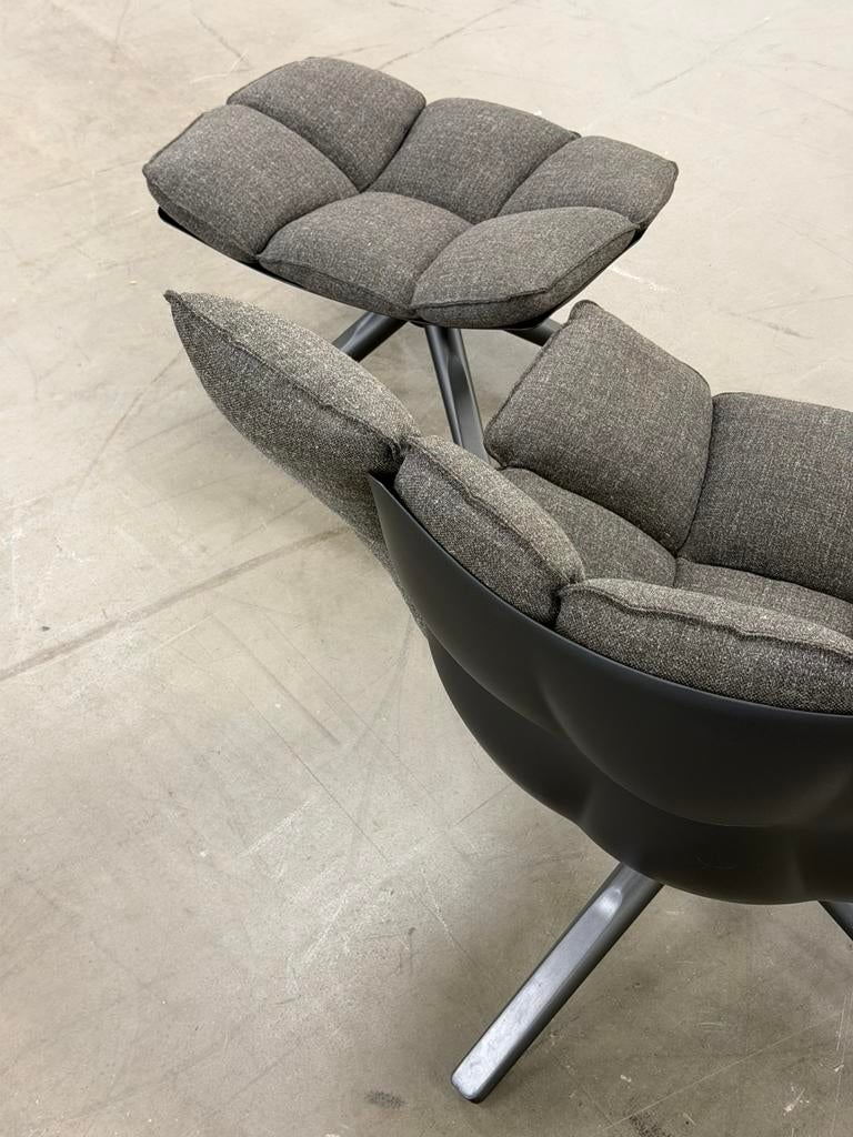 B&B Italia Husk Fauteuil + Ottoman | NIEUWSTAAT + Garantie, Overige materialen, 75 tot 100 cm, Ophalen of Verzenden, Zo goed als nieuw