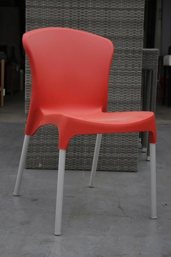 Partij leuke handige stoelen tuinstoelen stapelbaar terras, Ophalen, Blauw, Nieuw, Metaal