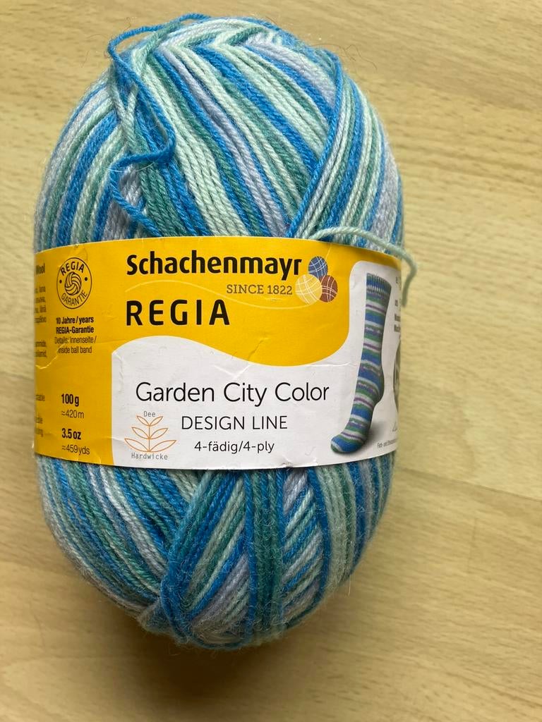 Schachenmayr 100 gram sokkenwol blauw gemêleerd nieuw, Ophalen of Verzenden, Nieuw, Breien of Haken, Wol of Garen