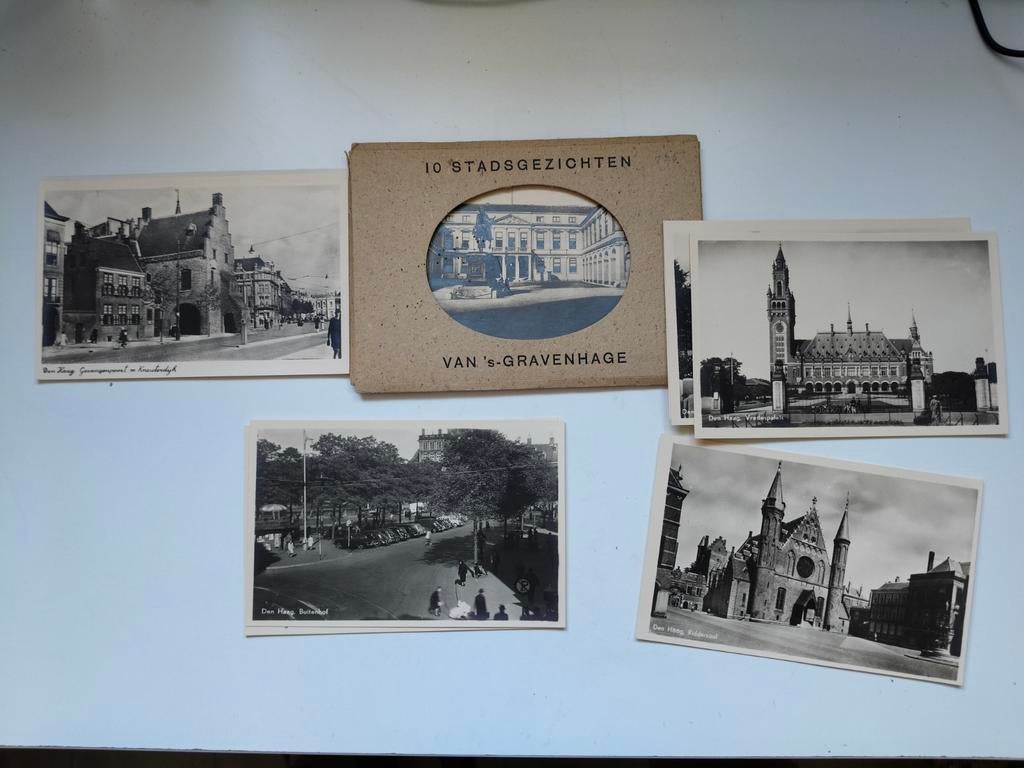 10 Stadsgezichten van "s Gravenhage jaren 20, Verzamelen, Verzenden, Voor 1920, Ongelopen, Zuid-Holland