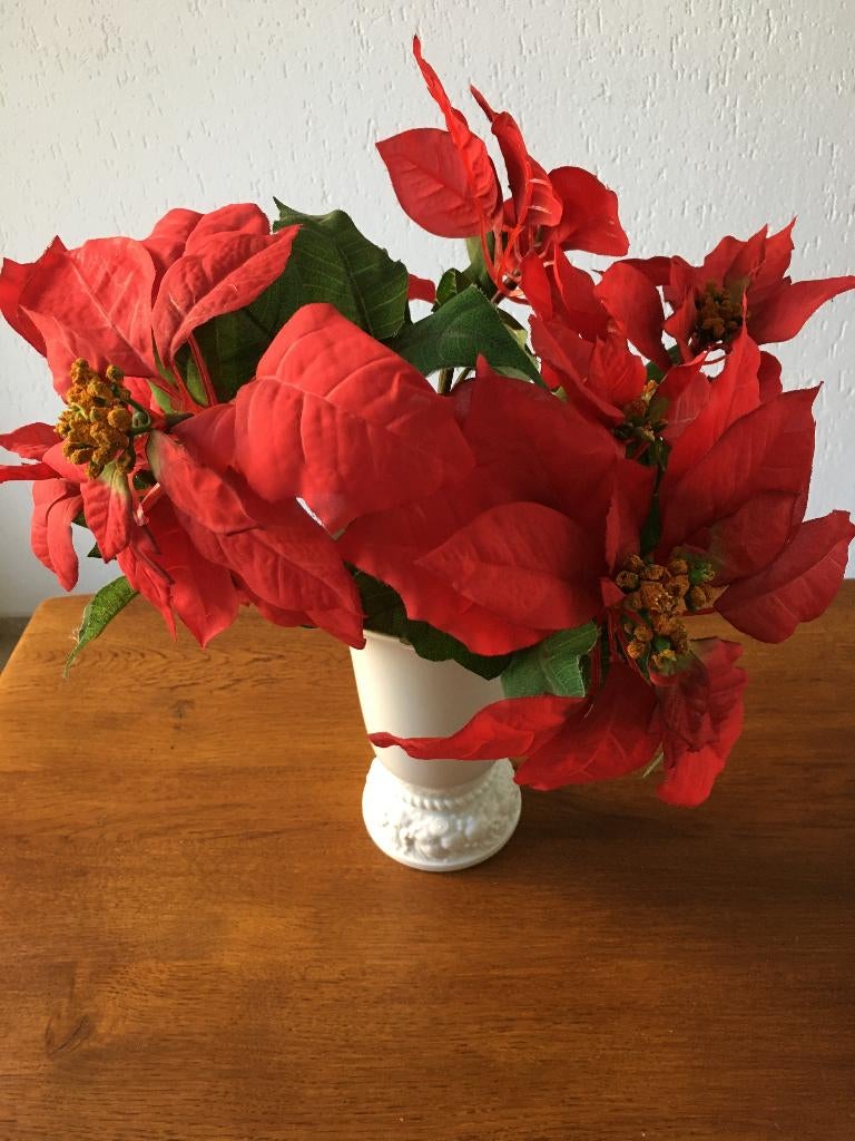 Grote Rode Zijde Kerstroos Nieuw, Diversen, Kerst, Ophalen of Verzenden, Nieuw