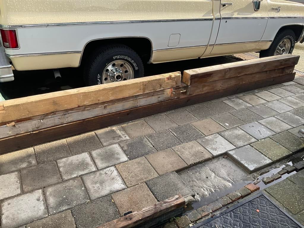 Gebruikte grenen balken., Ophalen, Gebruikt, Grenen, Balk