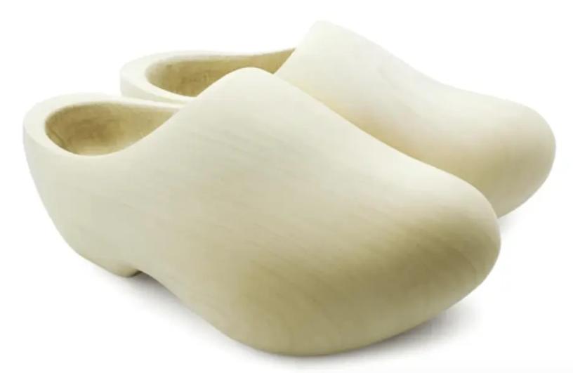 Hollandse houten klompen geschuurd blank, Ophalen, Jas