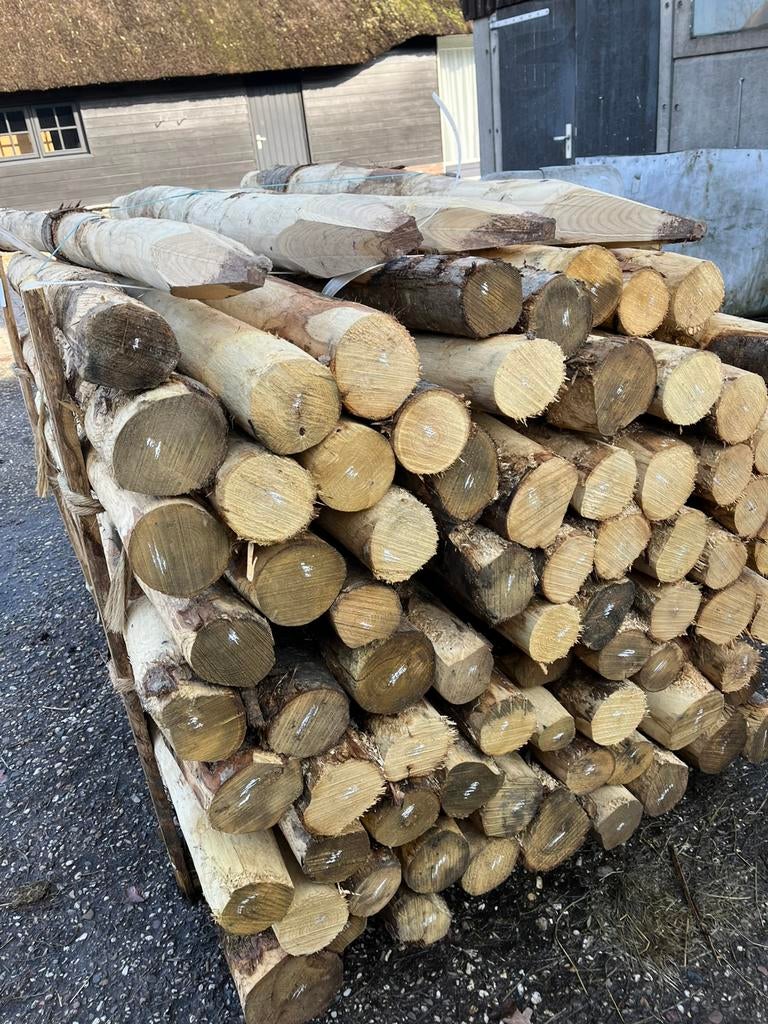 Kastanje palen schutting afrastering oprit erfscheiding tuin, Ophalen of Verzenden, Nieuw, Palen