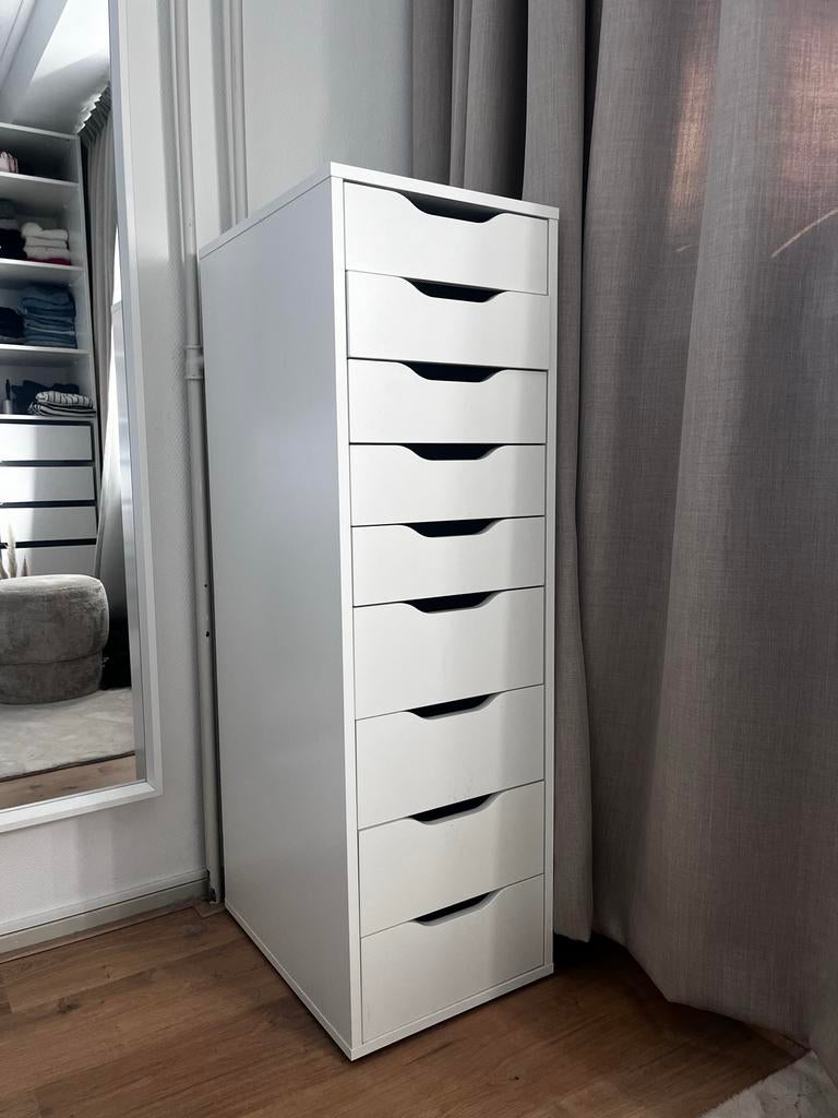 IKEA Alex ladeblok hoog - Gebruikt met gebruikssporen, Huis en Inrichting, Kasten | Ladekasten, Ophalen, Overige materialen, Minder dan 50 cm