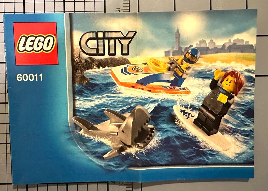 Lego City 60011 Reddingsboot met surfer en haai, Ophalen of Verzenden, Gebruikt, Complete set, Lego