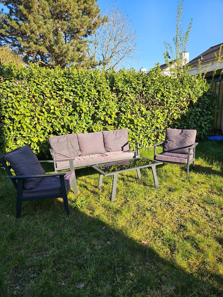 Tuinset, Ophalen, 5 zitplaatsen, Gebruikt, Aluminium