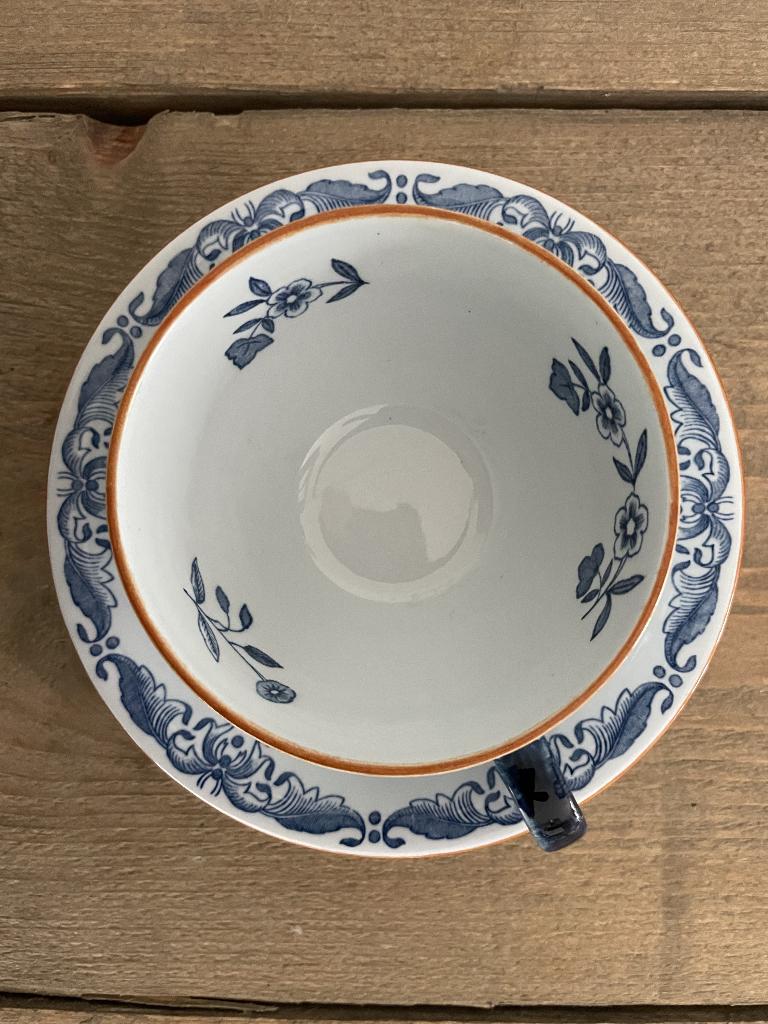 Rörstrand Ostindia porselein –4 kop&schotels– vintage Zweden, Ophalen of Verzenden