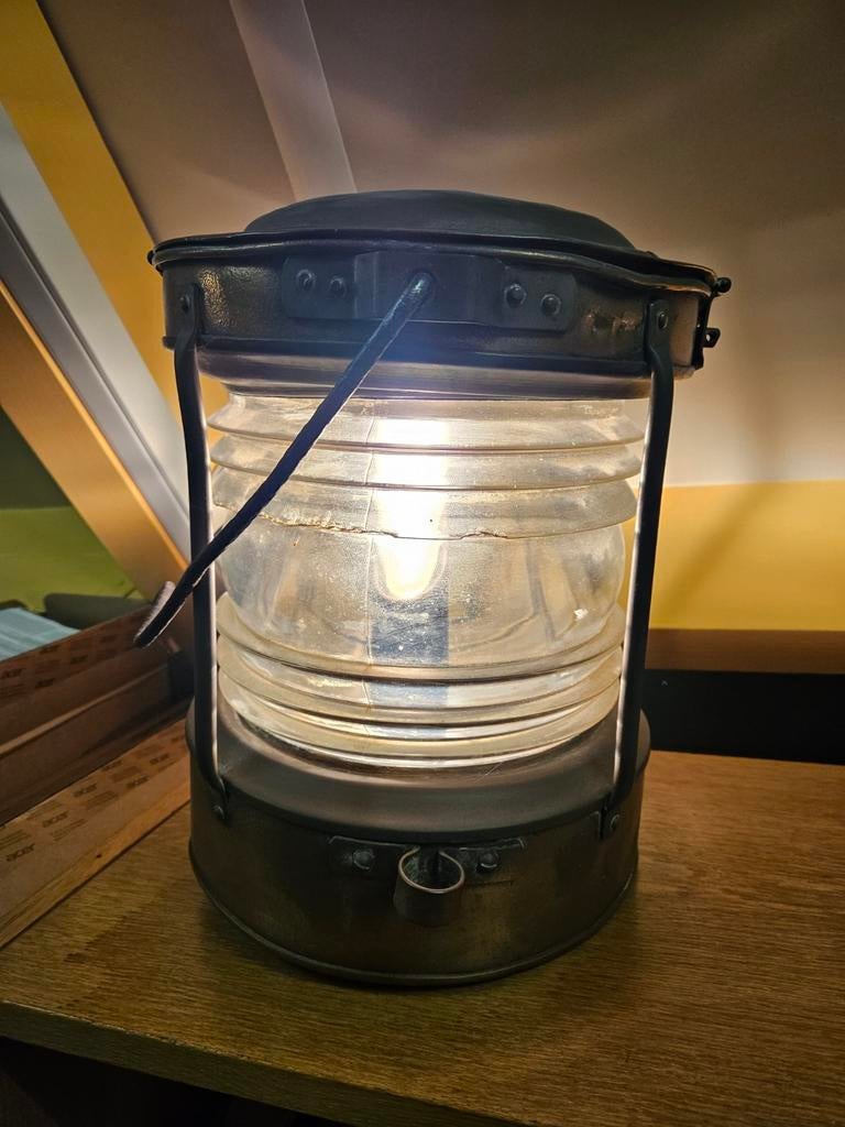 Scheepslamp - Antiek Toplicht, Ophalen of Verzenden, Gebruikt, Overige typen