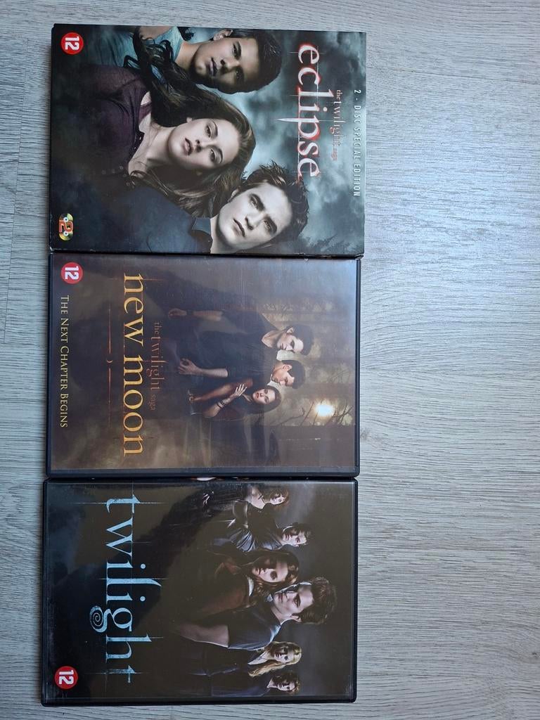 Twilight Saga DVD's: Twilight, New Moon, Eclipse, Vanaf 12 jaar, Ophalen of Verzenden, Gebruikt, Overige genres