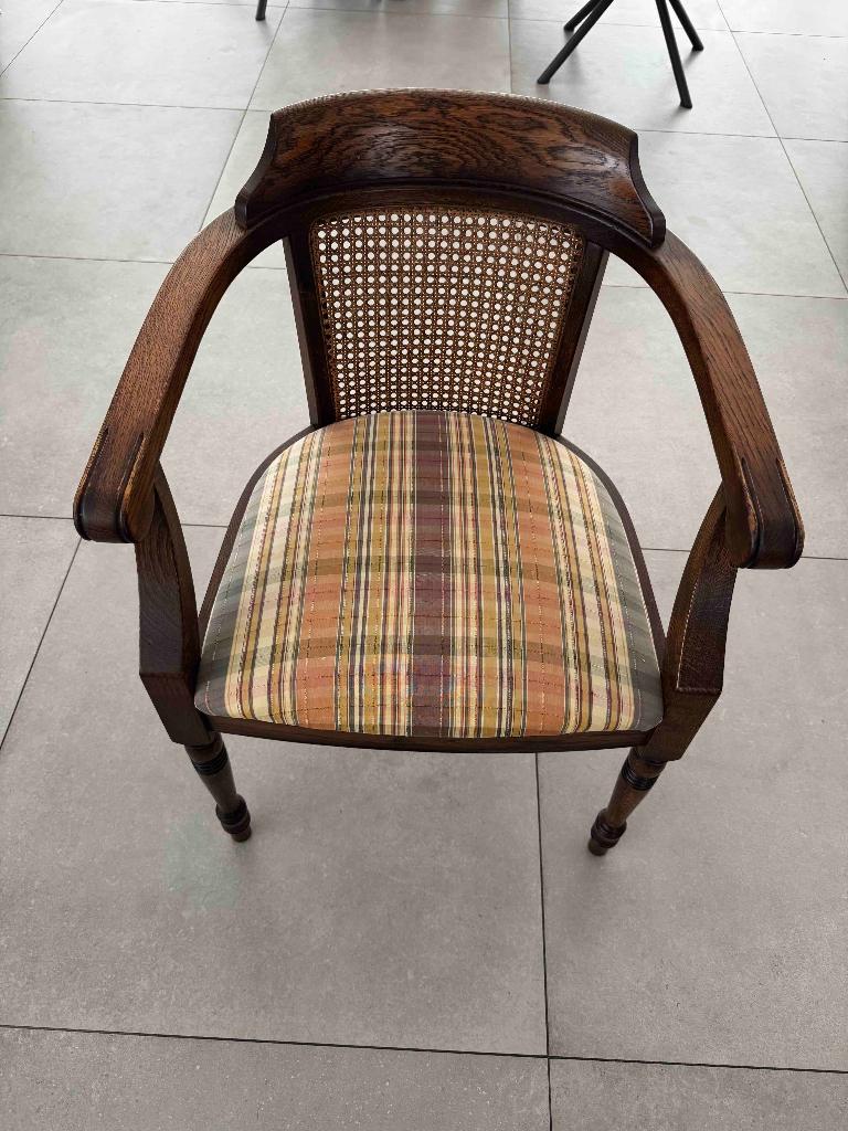 Prachtige Vintage Webbing Fauteuil – In topstaat!, Huis en Inrichting, Stoelen, Ophalen, Gebruikt, Bruin, Klassiek / Vintage / Engels