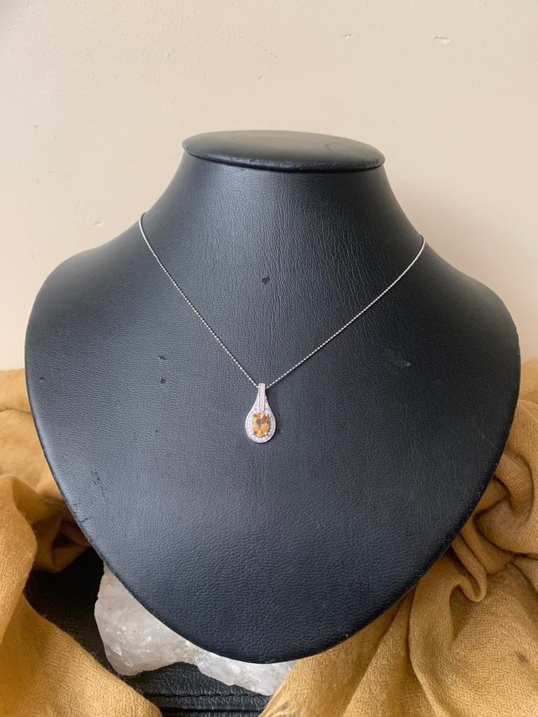 Citrien Madeira topaas hanger beschermt succes voorspoed TIP, Sieraden, Tassen en Uiterlijk, Kettingen, Geel, Nieuw, Ophalen of Verzenden