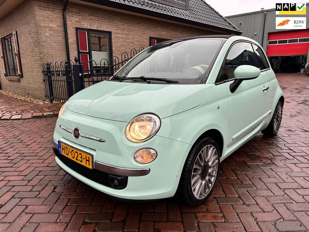 Fiat 500 C 1.2 Lounge NAP, Gebruikt, 4 cilinders, Cabriolet, Leder en Stof