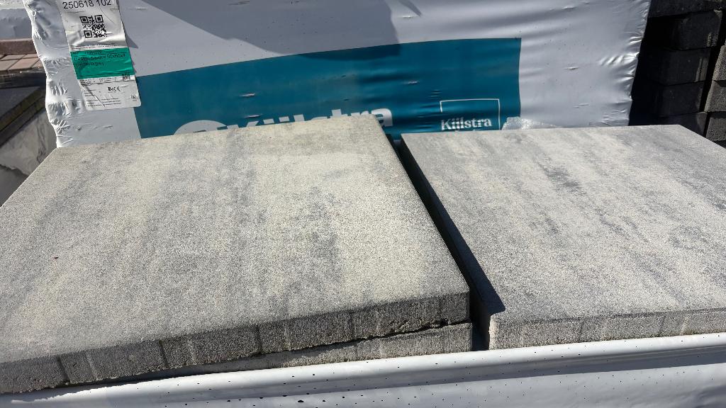 Terrastegel nero grey 60x60x4 43m2, Nieuw, Ophalen of Verzenden, 10 m² of meer, Beton