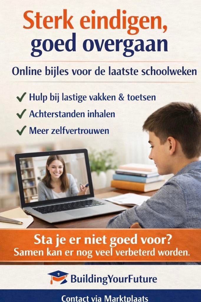 Online Bijles – Sterk Eindigen, Goed Overgaan, Bijles