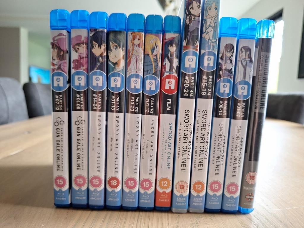 Complete Sword Art Online & Gungale Online Blu-Ray, Cd's en Dvd's, Blu-ray, Ophalen of Verzenden, Gebruikt, Tekenfilms en Animatie