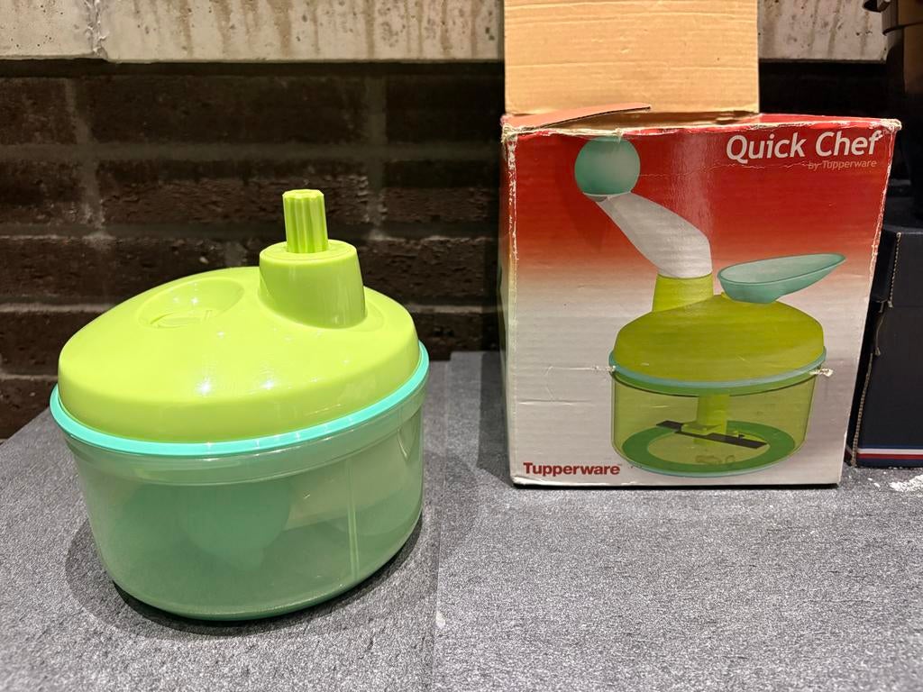 Tupperware Quick Chef - Hakmolen/Keukenmachine, Ophalen, Zo goed als nieuw, Groen, Overige typen