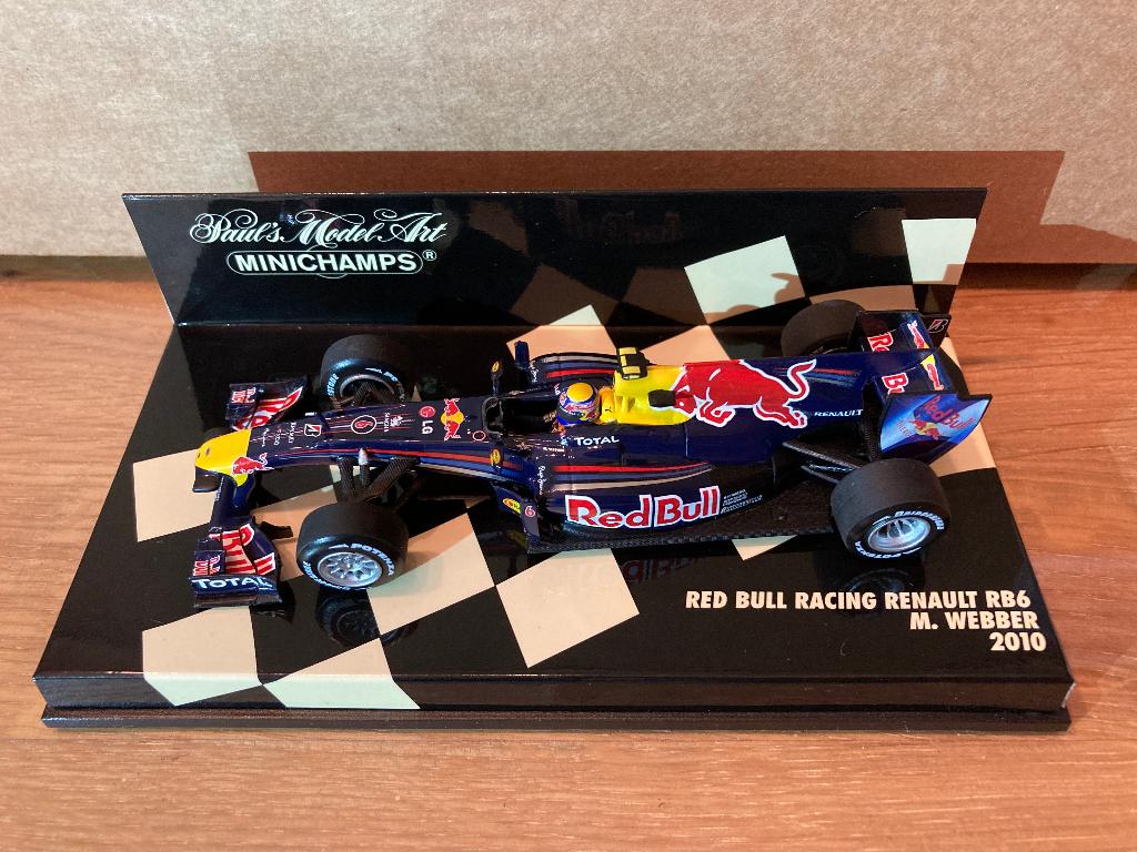 ✅ Mark Webber 1:43 Red Bull Racing Renault RB6 2010, Ophalen of Verzenden, Nieuw, Formule 1
