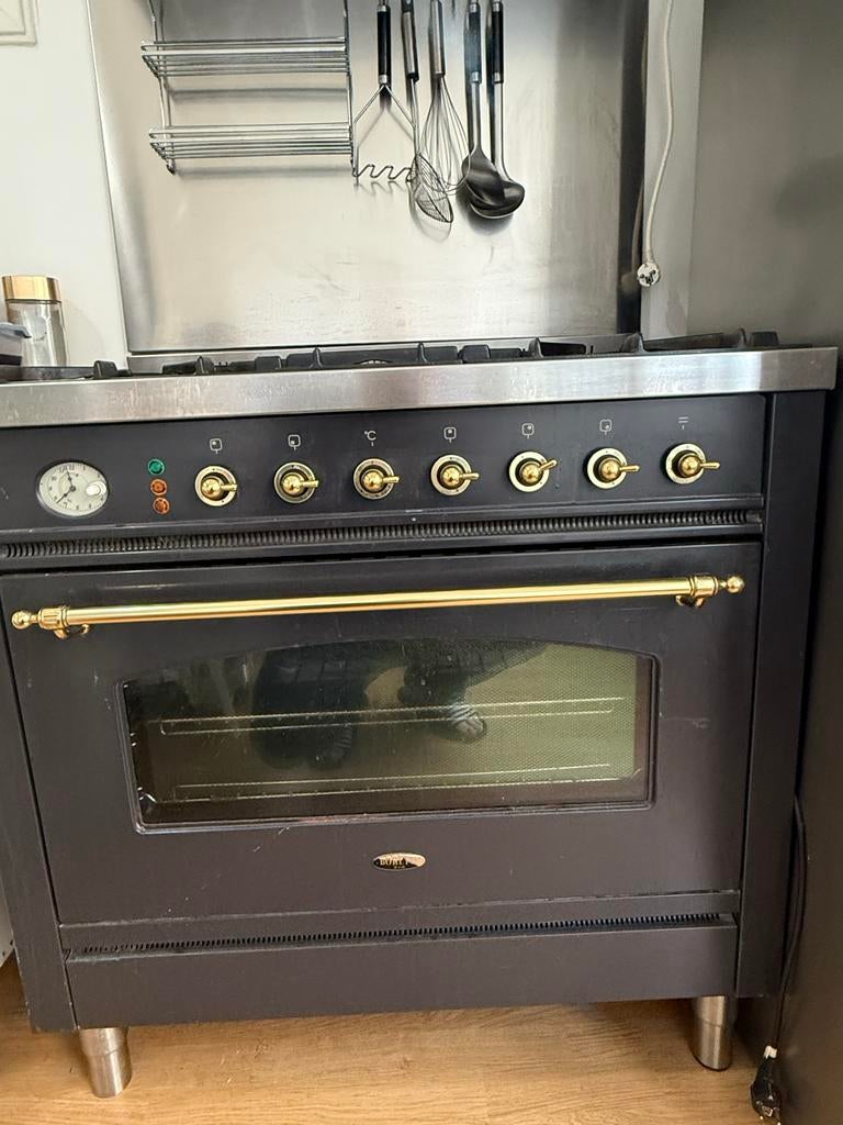 Boretti gaskookplaat met oven - Goede staat, Witgoed en Apparatuur, Ophalen, Gebruikt, Oven, Hete lucht