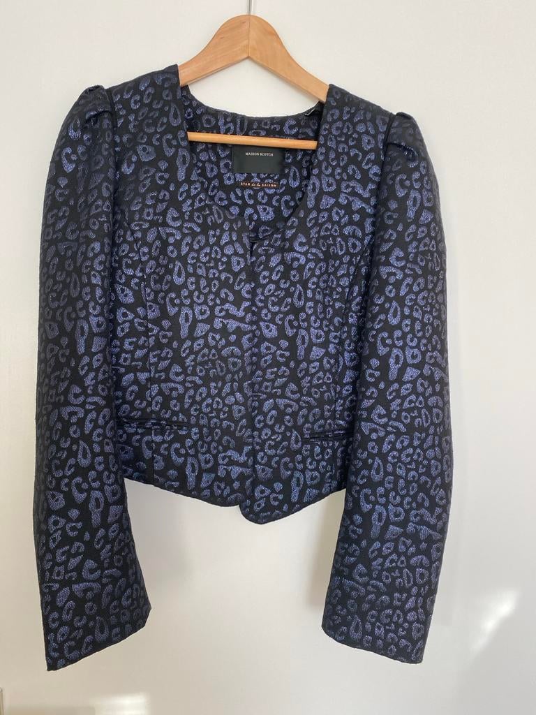 Maison Scotch Jasje met Luipaardprint - Maat M, Maat 38/40 (M), Zwart, Ophalen of Verzenden, Zo goed als nieuw