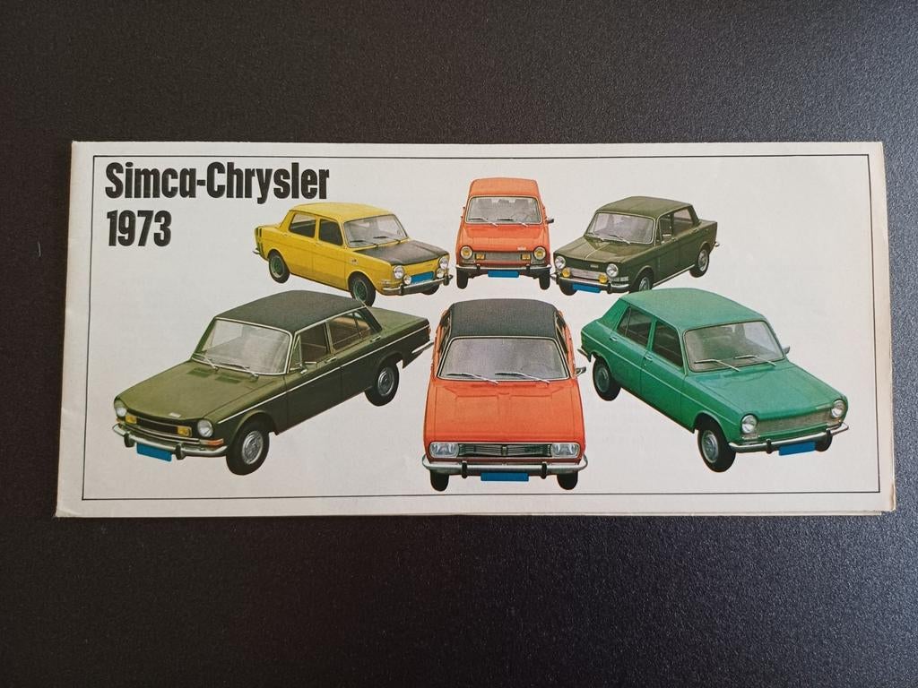 Folder Simca- Chrysler 1973 incl. Matra Simca 530 LX, Ophalen of Verzenden, Overige merken