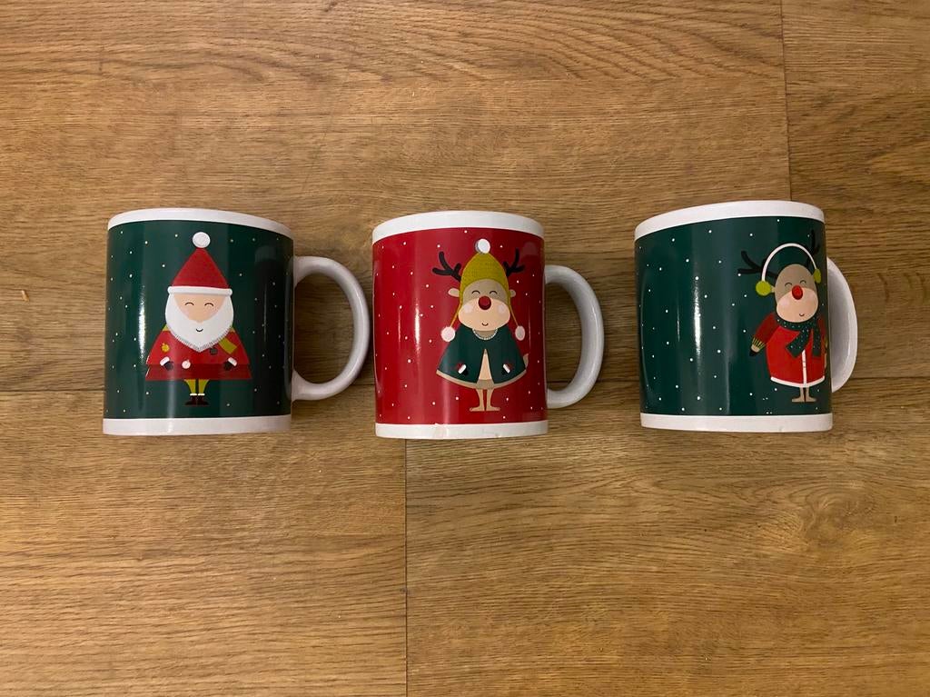 3 leuke mokken (setprijs), Ophalen of Verzenden, Zo goed als nieuw, Overige stijlen, Kop(pen) en/of Schotel(s)