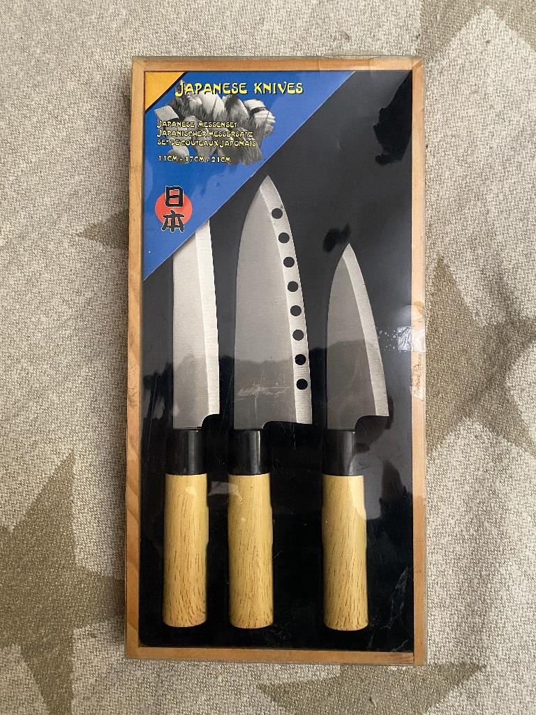 Japanse Keukenmessen, Ophalen of Verzenden, Nieuw, Rvs of Chroom, Bestekset