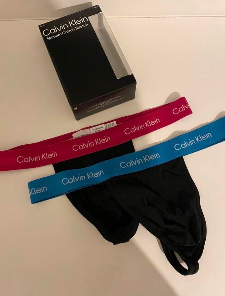 Set Calvin Klein String XL, Ophalen of Verzenden, Zwart, Slip
