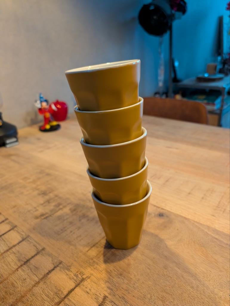 Koffie mok 5st, Ophalen, Aardewerk, Overige stijlen, Kop(pen) en/of Schotel(s)