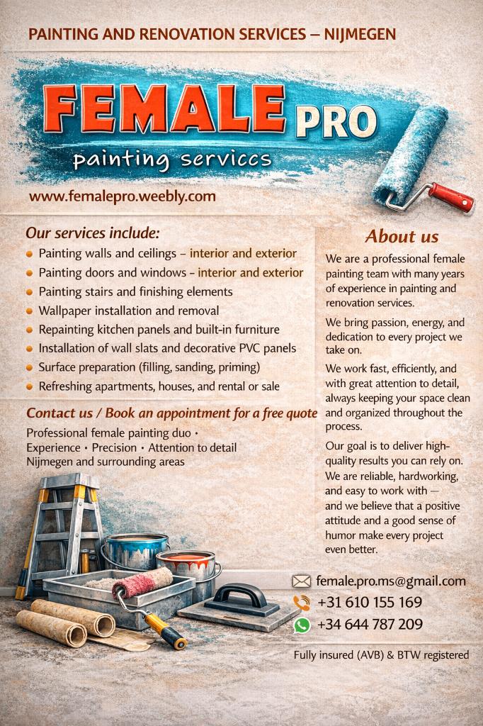 Schilder - Female PRO, Garantie, Behangen