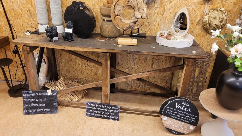 Oude werkbank, Ophalen, Gebruikt