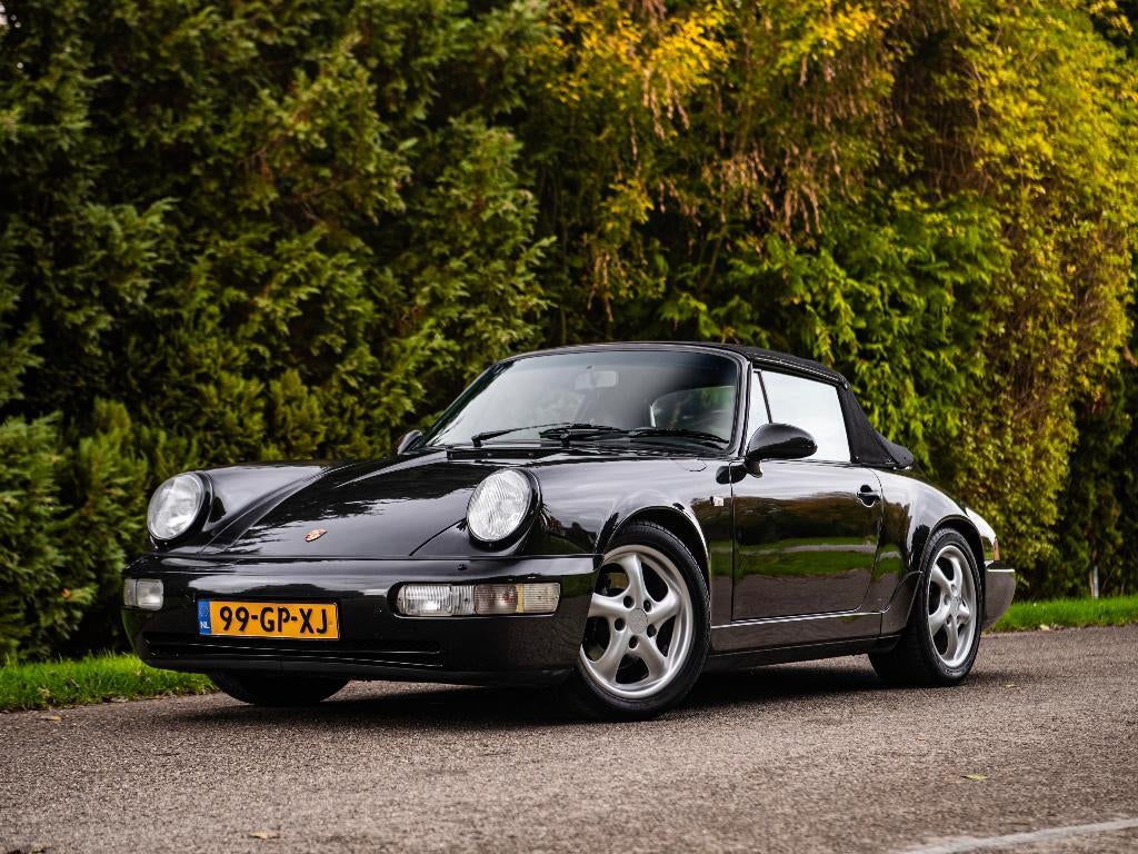 Porsche 911 3.6 Carrera 2 Cabriolet Handgeschakeld 1991, Achterwielaandrijving, Zwart, Cabriolet, Zwart