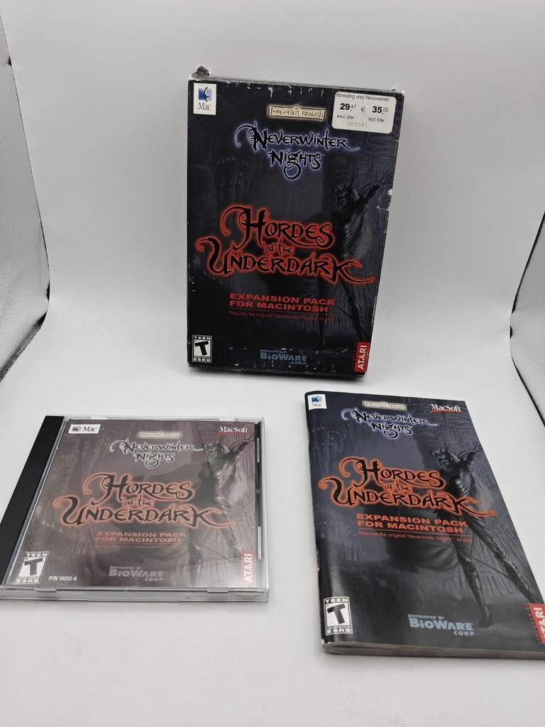 Neverwinter Nights: Hordes of the Underdark PC small box, Atari Europe S.A.S, 151-153 quai de Stalingrad, 92130 Issy-les-Moulineaux, France