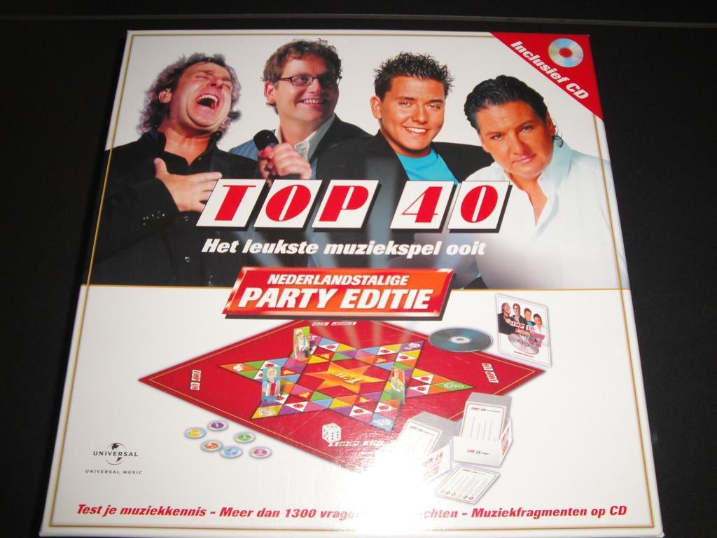 Top 40 Muziekspel, Hobby en Vrije tijd, Gezelschapsspellen | Bordspellen, Vijf spelers of meer, Ophalen of Verzenden, Zo goed als nieuw